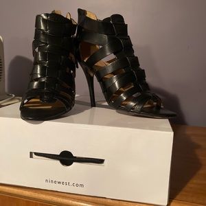Nine West, 8.5, Black Heels